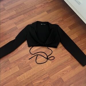 Zara Black Crop Top medium never used